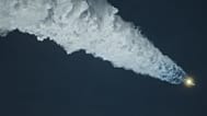 SpaceX's mega rocket Starship makes a test flight from Starbase, Texas, Monday, Sept. 28, 2026.