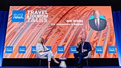 US Ambassador to Belgium, Bill White, sat with Summit host Jane Witherspoon