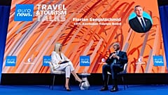 Florian Sengstschmid, CEO of the Azerbaijan Tourism Board, speaking at the Euronews Travel & Tourism Summit