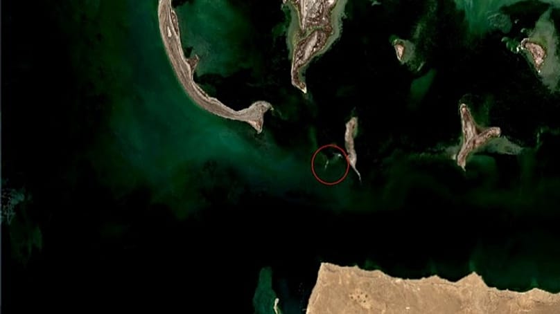 صورة أقمار صناعية لبحر قزوين الشمالي الشرقي في عام 2021.