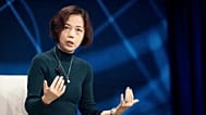 Computer scientist Fei-Fei Li speaks during the Clinton Global Initiative, Sept. 24, 2024, in New York.