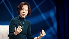 Computer scientist Fei-Fei Li speaks during the Clinton Global Initiative, Sept. 24, 2024, in New York.