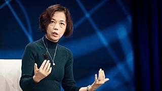 Computer scientist Fei-Fei Li speaks during the Clinton Global Initiative, Sept. 24, 2024, in New York.