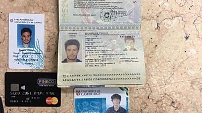 In this file photo released by the Egyptian Ministry of Interior on Thursday, Mar. 24, 2016, personal belongings of slain Italian graduate student Giulio Regeni