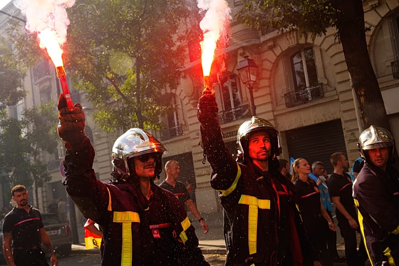 Des pompiers protestent à Paris le 29 septembre 2026