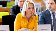 MEP Danuše Nerudová during a hearing of the European Parliament's Committee on Budgets.
