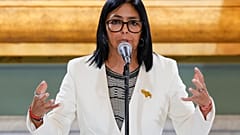Delcy Rodríguez, durante un evento