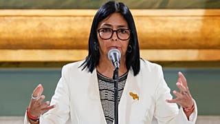 Delcy Rodríguez, durante um evento