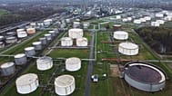 Big oil tanks are pictured in front the BP refinery in Gelsenkirchen, one of the biggest fuel producers in Germany, Wednesday, March 11, 2026. 
