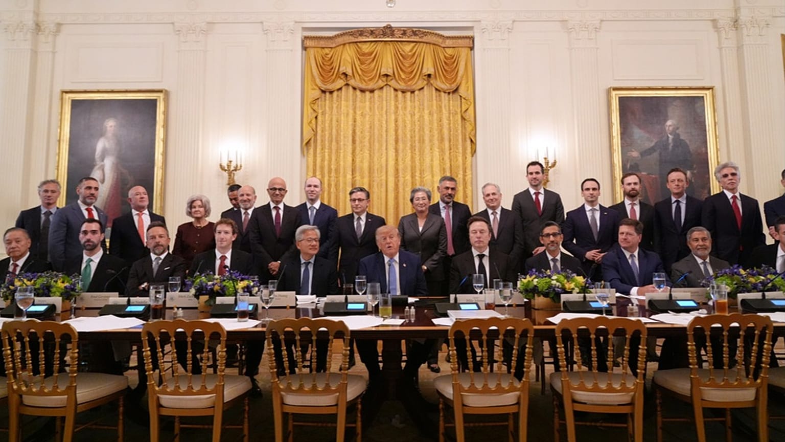 US President Donald Trump speaks in the East Room of the White House during a meeting and luncheon on artificial intelligence (AI), Tuesday Sept. 29, 2026