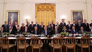 US President Donald Trump speaks in the East Room of the White House during a meeting and luncheon on artificial intelligence (AI), Tuesday Sept. 29, 2026