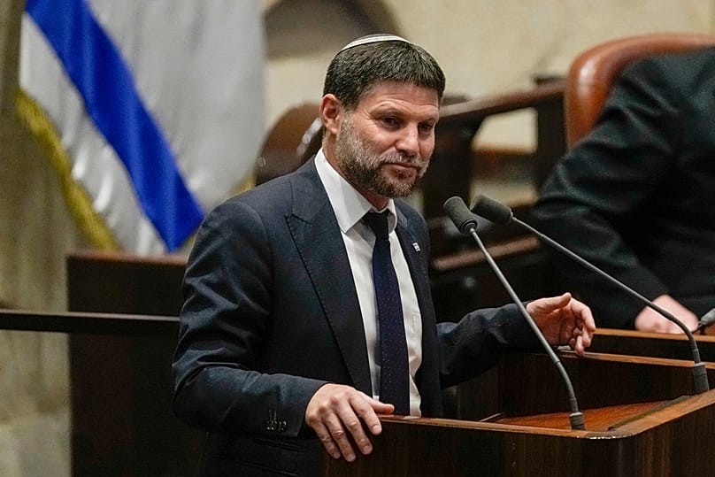 وزير المالية الإسرائيلي بتسلئيل سموتريتش يتحدث في الكنيست بالقدس، 10 يوليو/تموز 2023.