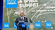 US Ambassador to the EU, Andrew Puzder, delivers an address at the Euronews Defence and Space Summit in Brussels, 30 September 2026.
