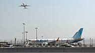 طائرة تابعة لـ"فلاي دبي" في مطار دبي الدولي، 30 أيلول 2026.