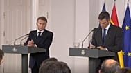 Macron y Sánchez, durante la rueda de prensa posterior a su reunión