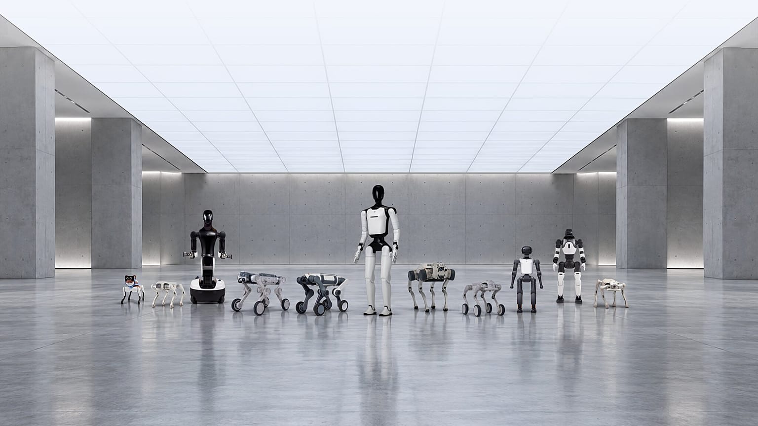 ARCHIVO: Varios robots humanoides y cuadrúpedos de última generación, 2026