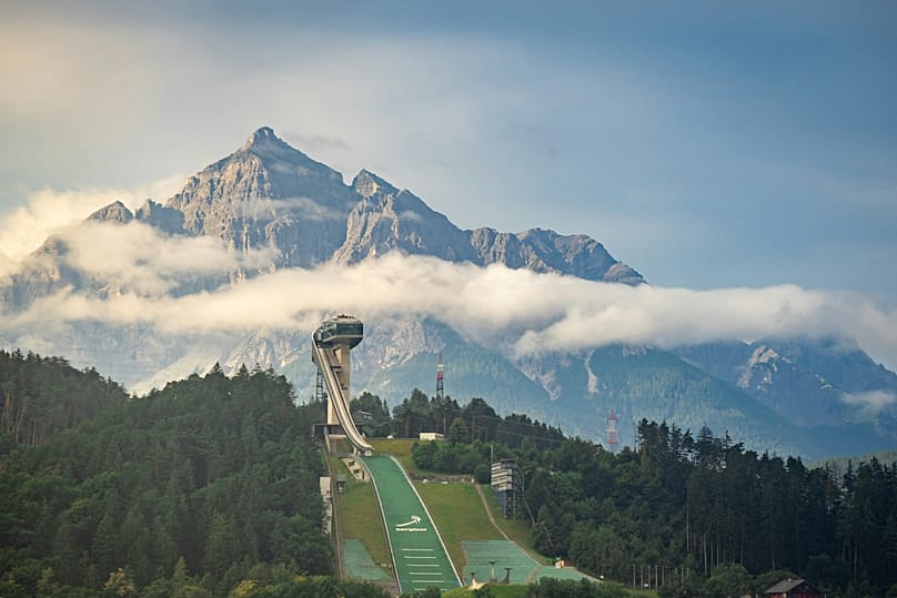 Skisprungschanze Bergisel in Innsbruck, Österreich