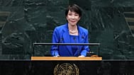 Japan's Prime Minister Sanae Takaichi smiles before addressing the 81st session of the United Nations General Assembly at UN headquarters Tuesday, Sept. 22, 2026