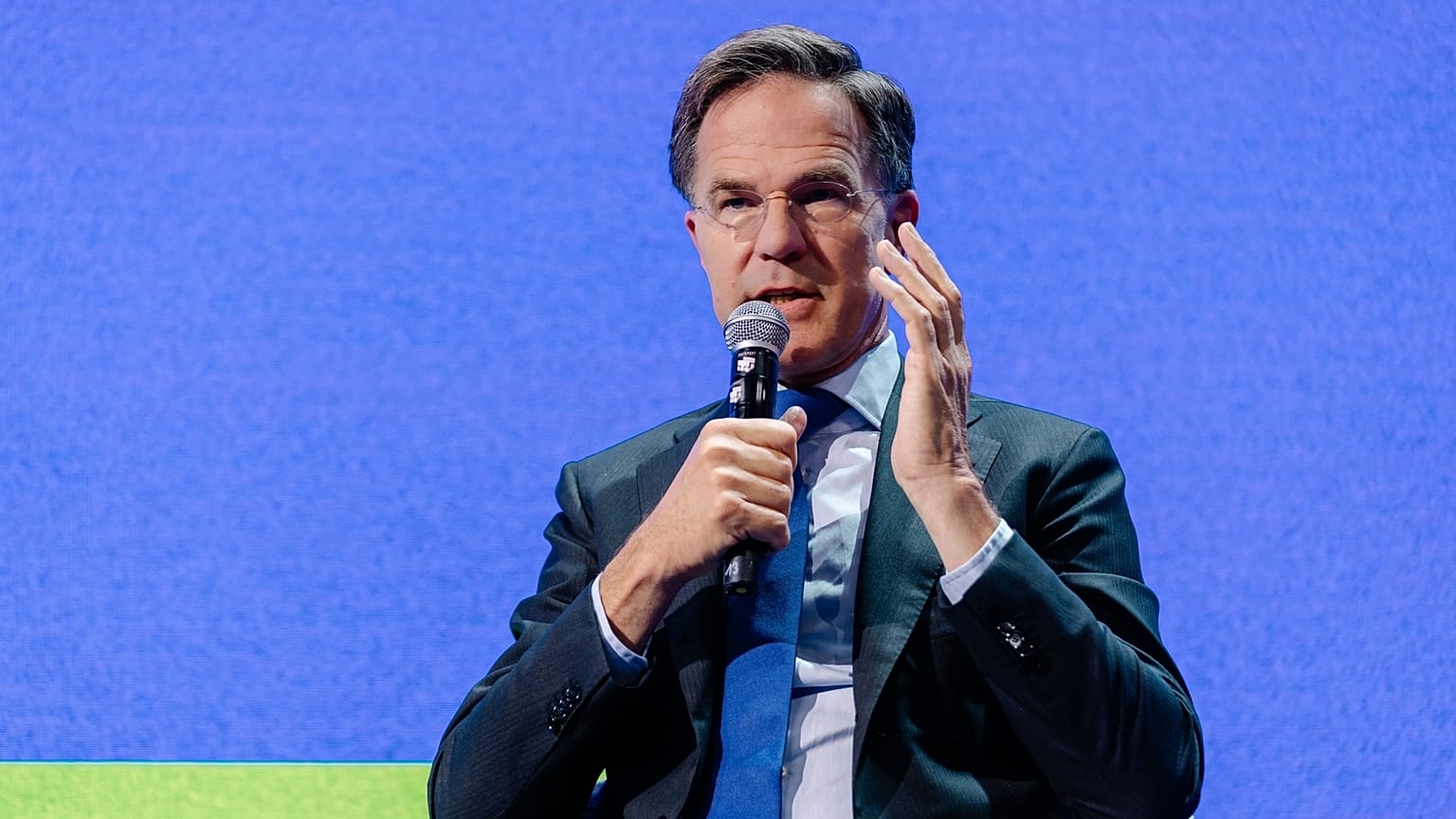 NATO Secretary-General Mark Rutte speaks at the Euonews Defence and Space Summit in Brussels, 30 September 2027