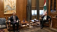 رئيس مجلس النواب اللبناني نبيه بري، على اليمين، يلتقي وزير الخارجية السوري أسعد الشيباني، في بيروت، لبنان، الخميس 2 يوليو 2026.