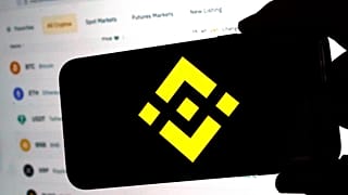 FILE. The logo for the cryptocurrency exchange Binance appears on a mobile phone in New York, 31 Jan. 2023