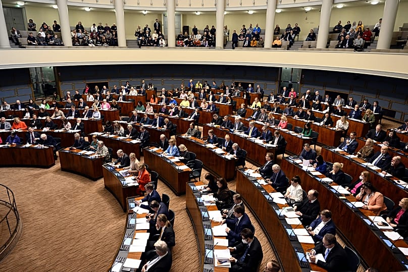 MPs in the Finnish Parliament in Helsinki, 1 March, 2023