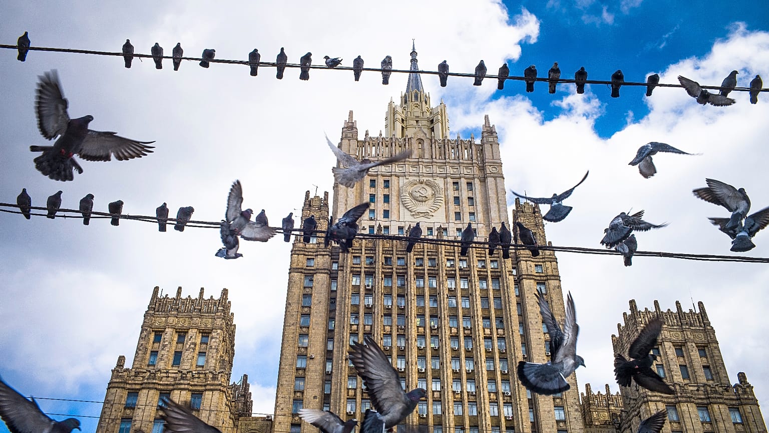 ARCHIVE: Main building of Russia's Foreign Ministry with Soviet Union state emblem on its facade, central Moscow, 16 August 2006.