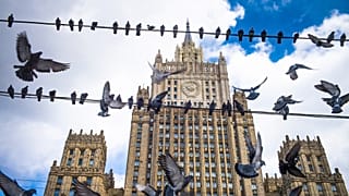 ARCHIVE: Main building of Russia's Foreign Ministry with Soviet Union state emblem on its facade, central Moscow, 16 August 2006.
