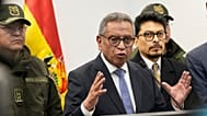 El ministro de Gobierno de Bolivia, Marco Antonio Oviedo, ofrece una conferencia de prensa sobre la detención del fiscal general de Bolivia, Roger Mariaca, en La Paz, Bolivia.