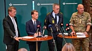 Press conference of ministers of defence and justice and chiefs of police and defence on the drone activities, Copenhagen,25.09.2025