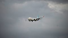 A flydubai plane carrying Israeli passengers approaches Ben Gurion International Airport near Tel Aviv, 30 September, 2026
