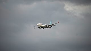 A flydubai plane carrying Israeli passengers approaches Ben Gurion International Airport near Tel Aviv, 30 September, 2026
