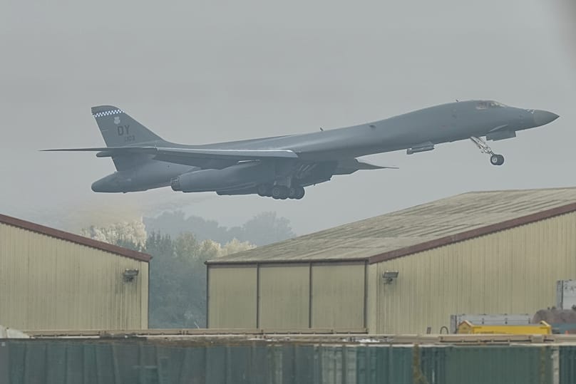 A B-1 bomber takes off from RAF Fairford in Fairford, 29 September, 2026