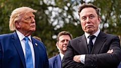 US President Donald Trump with Elon Musk