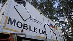 A mobile lab is set up to test for Ebola virus in Butembo, Congo, Wednesday, Sept. 30, 2026.