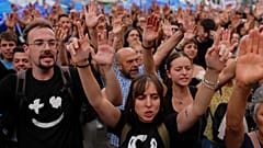 Activists protest at Madrid's Puerta del Sol in Spain on Friday, 2 October 2026.