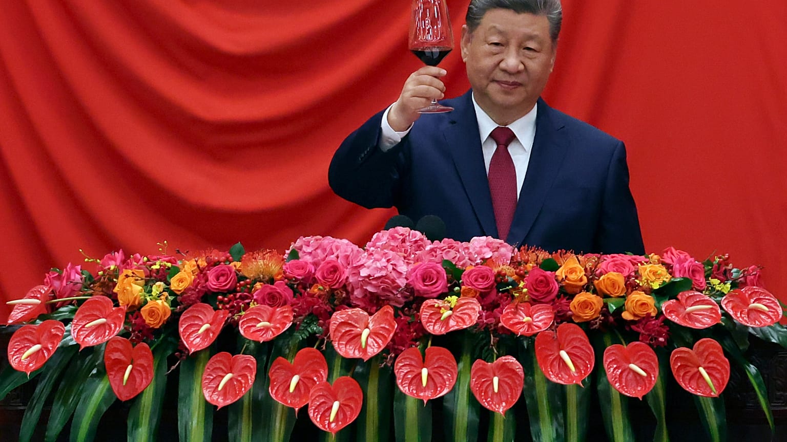 El presidente chino Xi Jinping ofrece un brindis en la recepción del Día Nacional de la República Popular China, el miércoles 30 de septiembre de 2026.