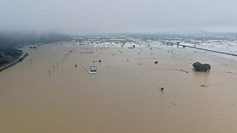 Floods in the Lasithi Plain in Crete