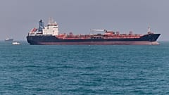 File - An oil tanker sits at anchor in the Strait of Hormuz off Bandar Abbas, Iran, Saturday, 2 May 2026.