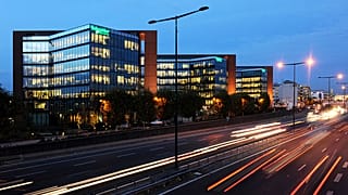 File - Schneider Electric’s headquarters, Le Hive, in Rueil-Malmaison, near Paris, pictured in November 2009.