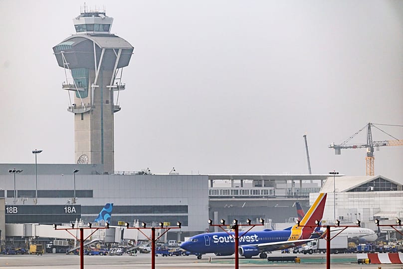 A Southwest Airlines planes is on the tarmac at Los Angeles International Airport on Monday, March 23, 2026, in Los Angeles