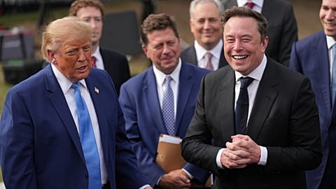 US President Donald Trump and Elon Musk