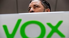 Santiago Abascal, Parteichef von Vox, nimmt am elften November 2019 in Madrid an einer Pressekonferenz teil.