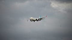 A plane carrying Israeli passengers aboard the FlyDubai aircraft that made an emergency landing in Saudi Arabia approaches Ben Gurion International Airport, 30 September 2026