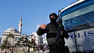 FILE: A Turkish police officer secures the historic Sultanahmet district in Istanbul, 14 January 2016
