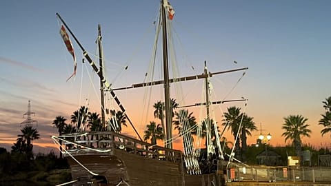 A reproduction of one of Columbus's caravels in Huelva.