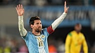 Argentina's Lionel Messi celebrates after scoring his side’s third goal during his final match for the national team, in Buenos Aires, Argentina, Tuesday, Oct 6, 2026