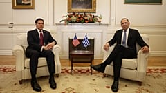 Ο ΥΠΕΞ των ΗΠΑ, Μάρκο Ρούμπιο, και ο Έλληνας ομόλογός του, Γιώργος Γεραπετρίτης