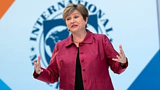 FILE. International Monetary Fund (IMF) Managing Director Kristalina Georgieva speaks at a news conference in Washington, 9 April 2026