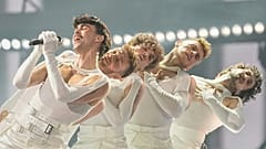 ADONXS from Czechia performs the song "Kiss Kiss Goodbye" during the second semi-final of the 69th Eurovision Song Contest. 